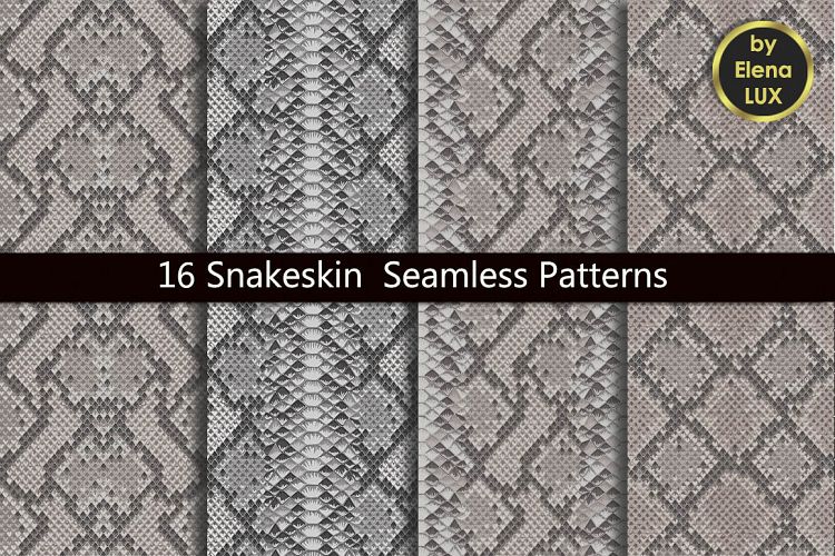 16 Snakeskin Seamless Patterns