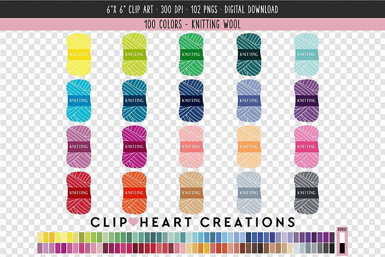 Knitting Wool Clip Art - 100 Clip Art Graphics