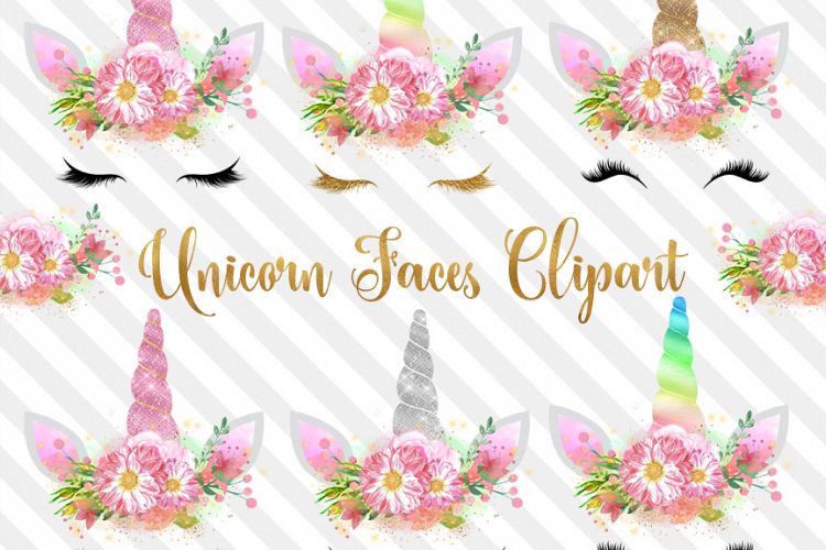 Unicorn Face Clipart