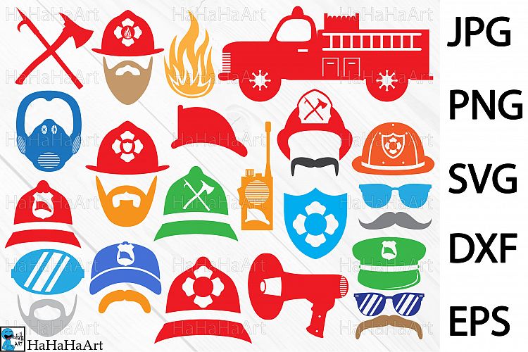 Fireman Monogram Designs - Clip art / Cutting Files - 58c