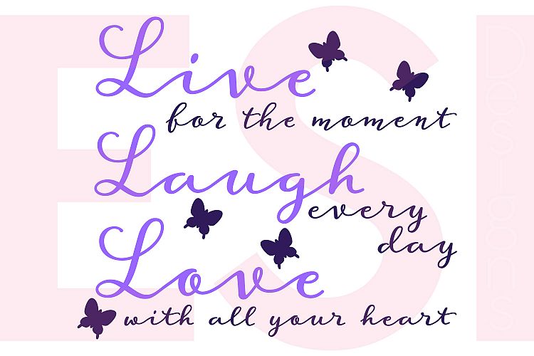 Download Free Svgs Download Live Laugh Love Quote Design With Butterflies Free Design Resources