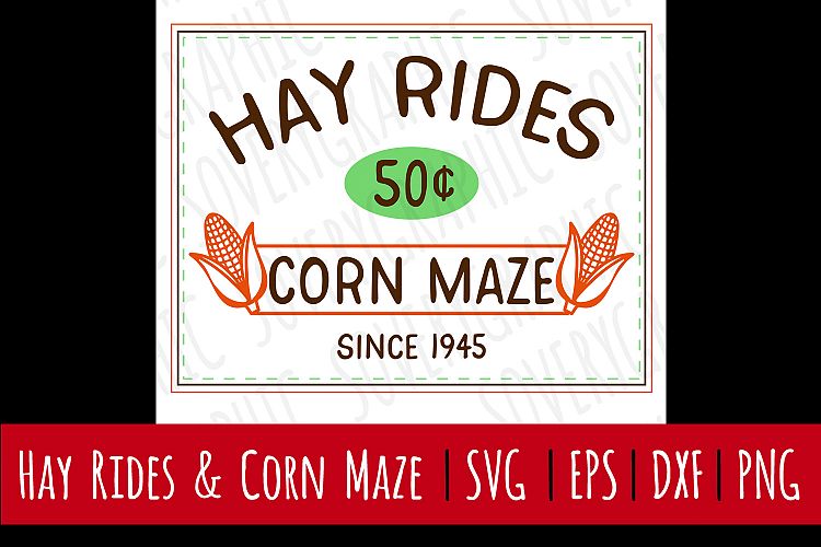 Hay Rides & Corn Maze| SVG | PNG | Printable | Fall | Autumn