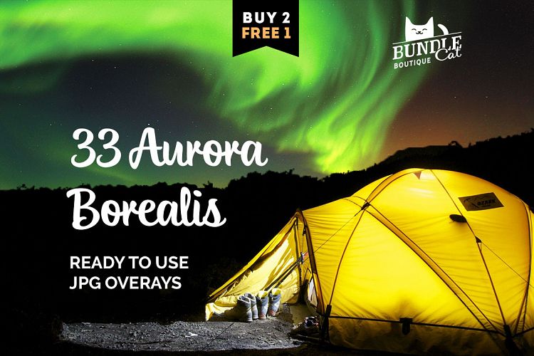 33 Aurora Borealis Photo Overlays