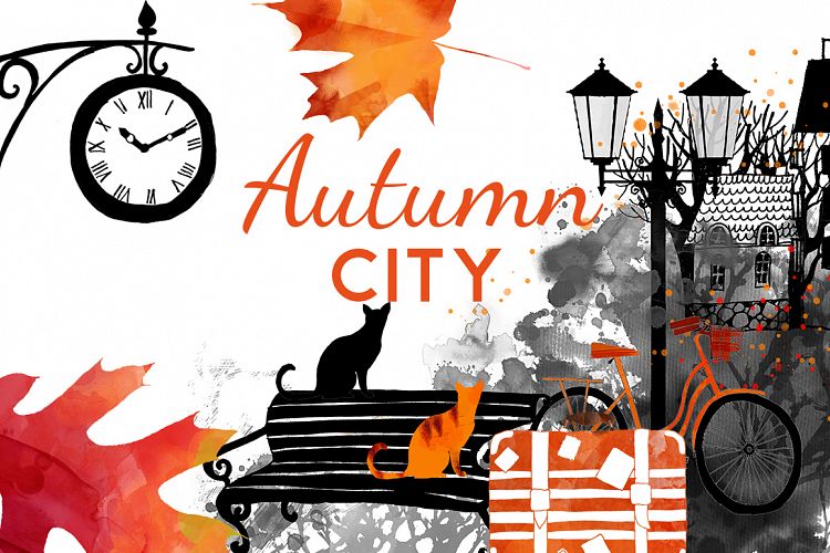 Romantic autumn city