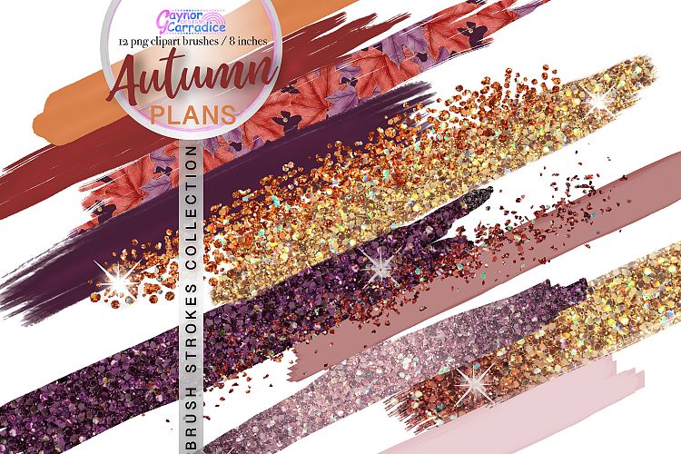 Download Autumn paint brush strokes collection (121359 ...