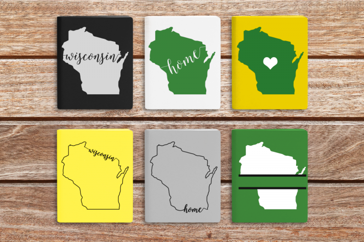 State of Wisconsin SVG File Cutting Template