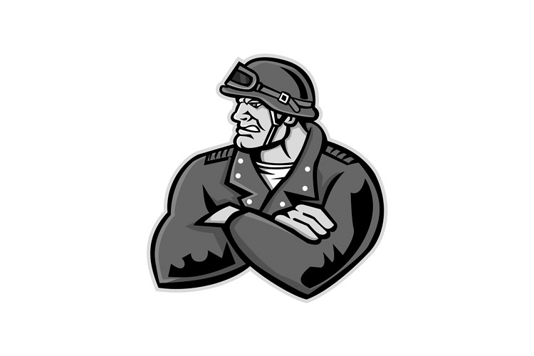 Biker Arms Crossed Mascot