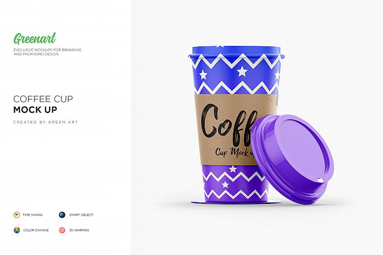 Coffee Cup - 3 PSD Mockup
