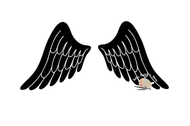 angel wings svg CUT file, In Loving Memory Memorial Angel Wings SVG