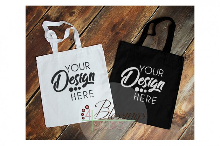 Tote Bag Mockup Canvas Tote Mockup White Black Tote Template
