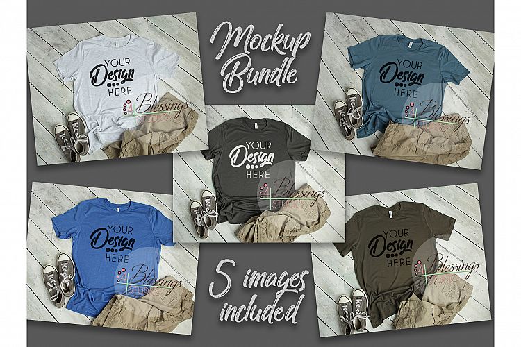 Mens Shirt Mock up Bundle T Shirt Bella Canvas Mockup 3001