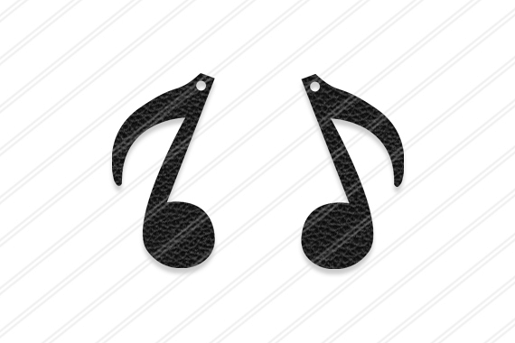 Download Music note earrings svg , Jewelry svg, leather jewelry