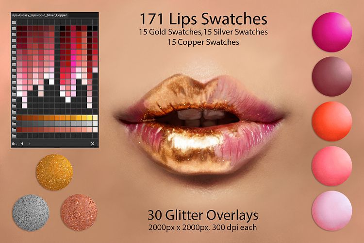 Lips Ai Swatches for Digital Painting