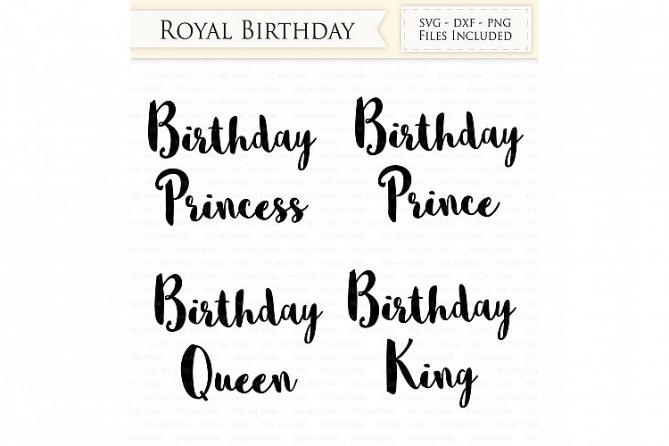 Birthday Princess SVG Cutting Files and Clipart
