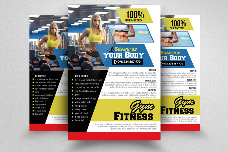 Fitness Body Workout Muscle Competition Flyer