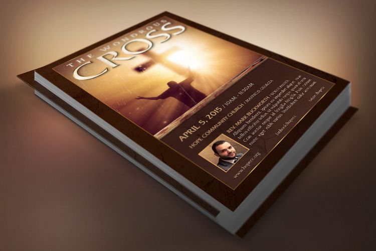 Wonderful Cross Flyer Template example image 1