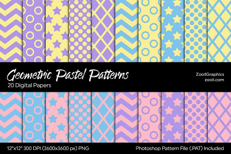 Geometric Pastel Digital Papers