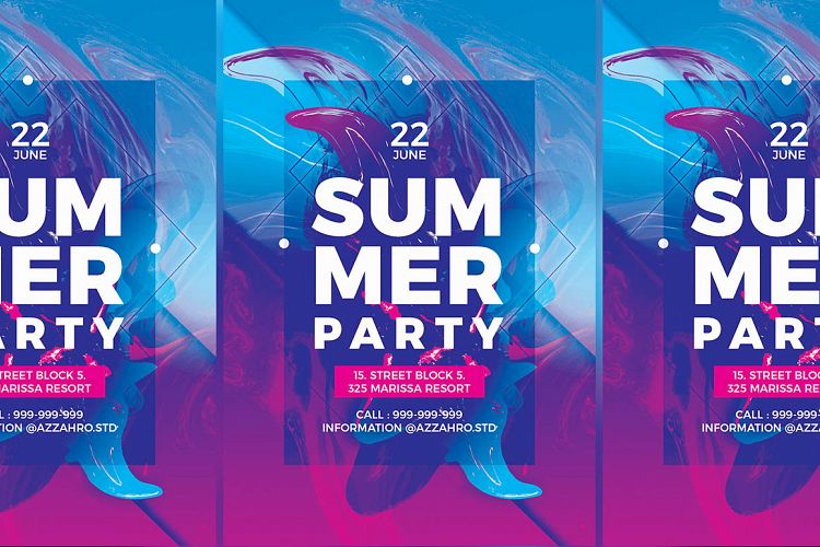 Summer Liquid Flyer Templates