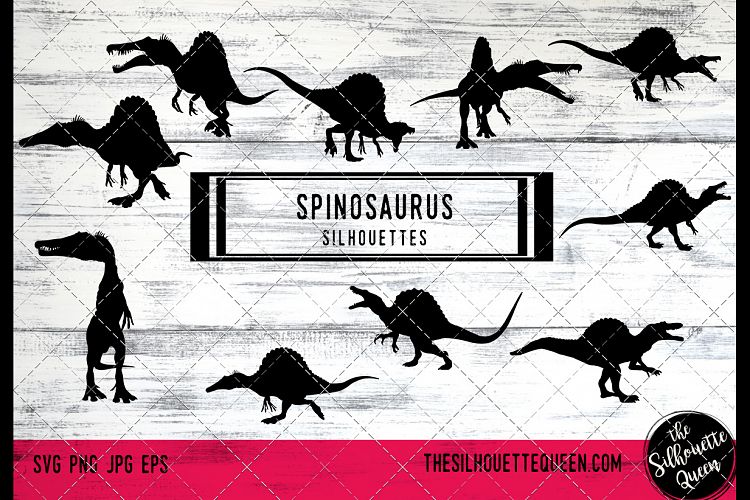 Spinosaurus Dinosaur svg files cricut, silhouette clip art,