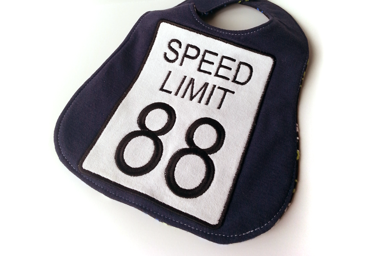 Speed Limit 88 Sign Applique Embroidery Design
