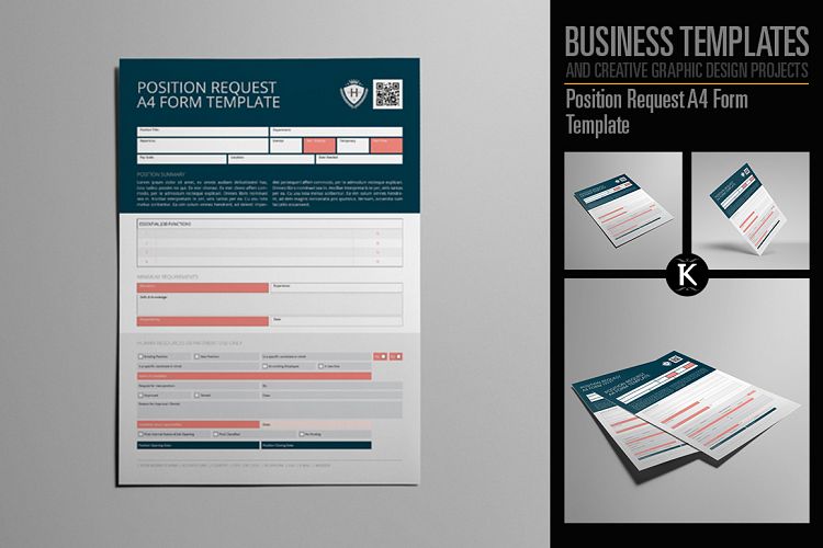 Position Request A4 Form Template