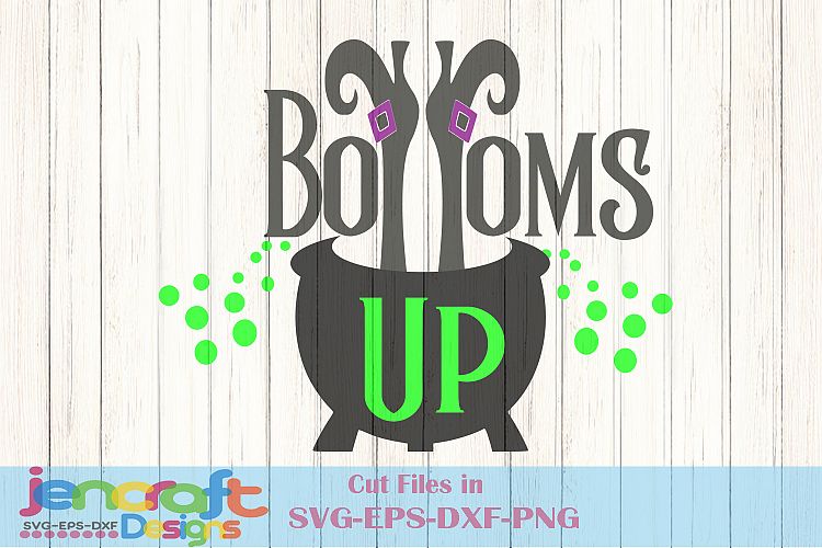 Bottoms Up Witch SVG Legs Cauldron Cut File Halloween Trick