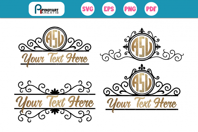 Monogram Frame SVG Bundle, Monogram SVG, Monogram SVG Files