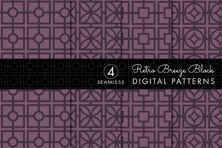 Purple Retro Breeze Block Patterns