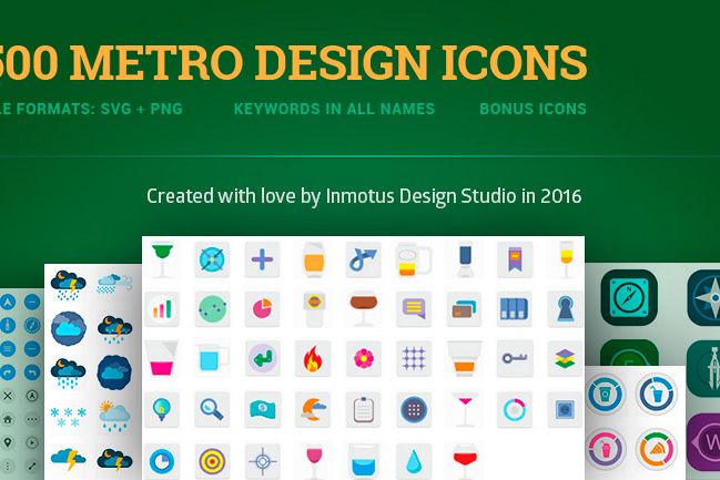 500 Metro design Icons example image 1