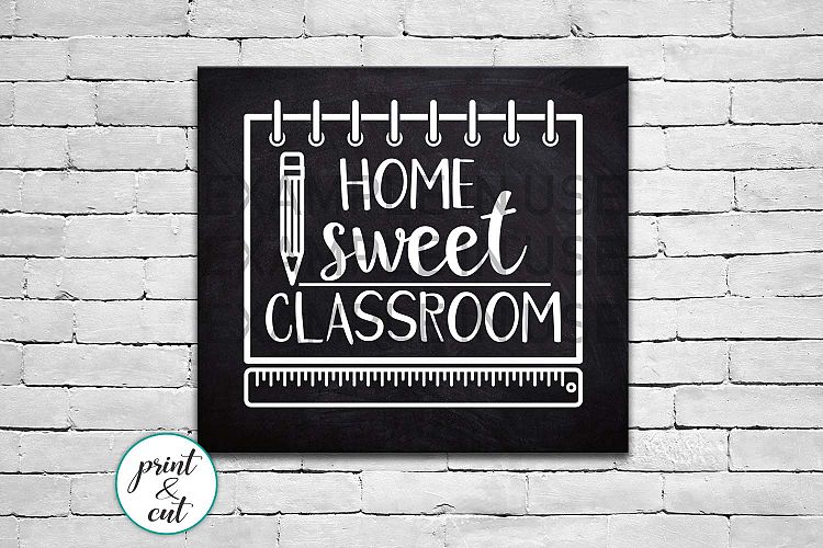Download Home sweet classroom sign svg dxf for cut or jpg png print ...