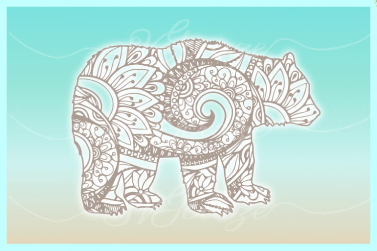 Download Free Svgs Download Bear Mandala Zentangle Svg Dxf Eps Png Cricut Silhouette Free Design Resources