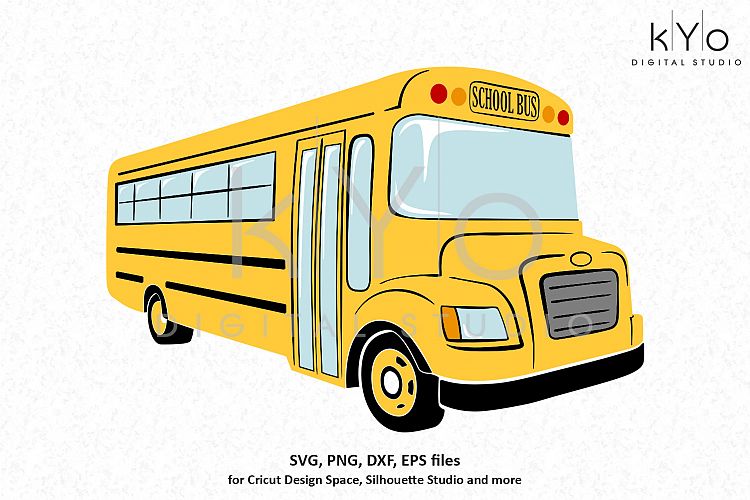 Yellow School Bus SVG PNG DXF EPS vector graphic files