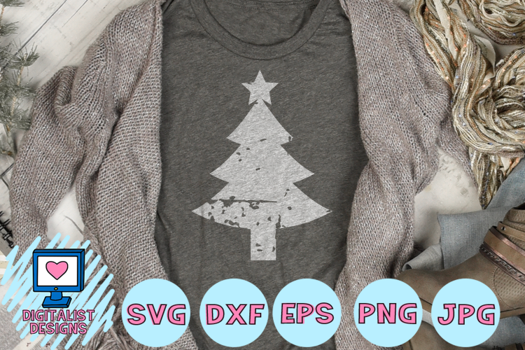 Christmas Tree SVG, Grunge