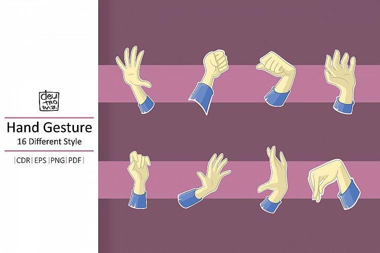 Cartoon Hand Gesture Vector - EPS CDR PDF PNG