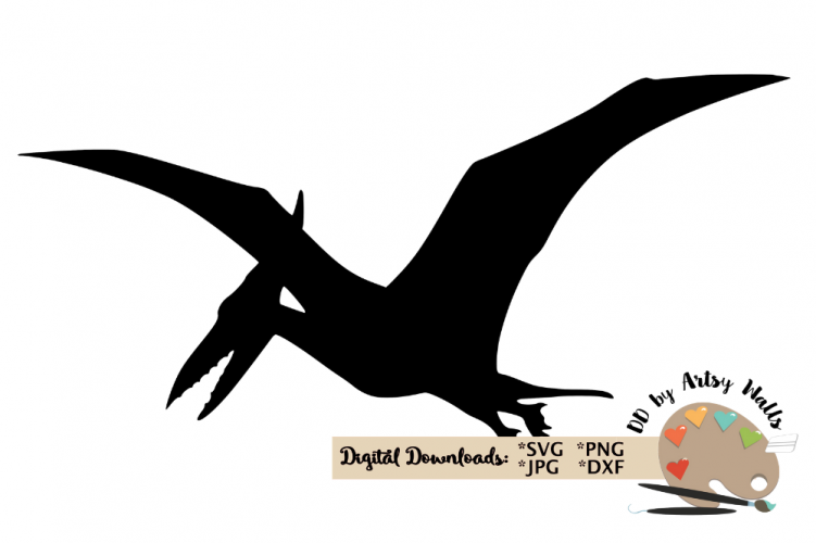 Download Dinosaur SVG pterodactyl silhouette Dinosaur bedroom decor