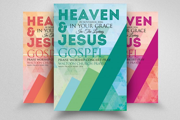 Heaven and Jesus Church Flyer Template