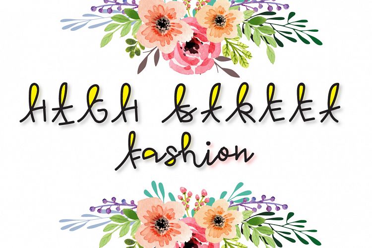 High Street Fashion - multicolor font