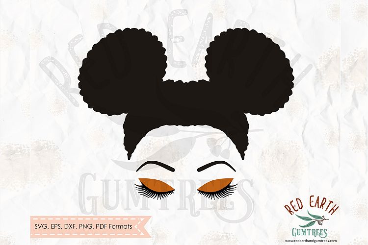 Afro hair woman with lashes, Afro hair in SVG, DXF, PNG, EPS