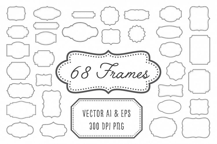 Vintage Frames, Labels, Badges