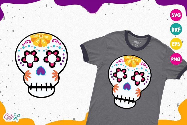 Sugar skull, day of the dead, mexico, halloween svg files