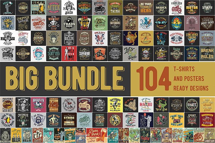 T-shirts and posters Big Bundle 2.0