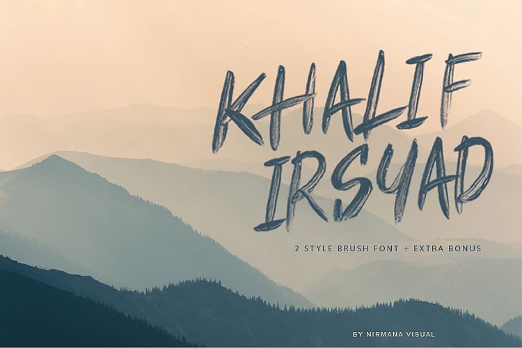 Khalif Irsyad 2 font style Plus Extra Bonus Illustration
