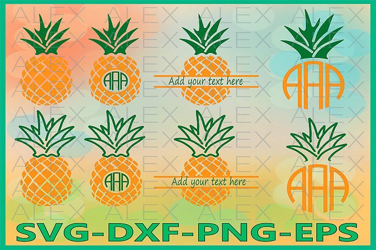 Download Pineapple SVG, Pineapple Monogram SVG, Pineapple Cricut