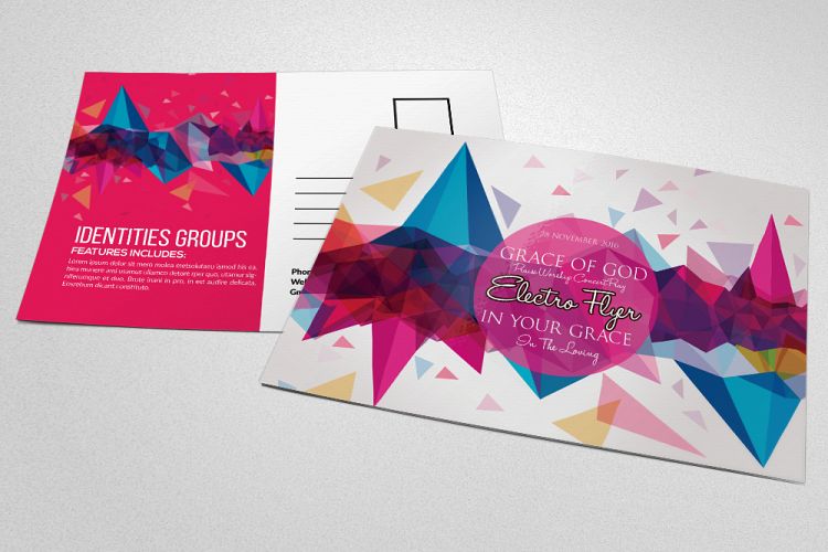 Electro Party Postcard