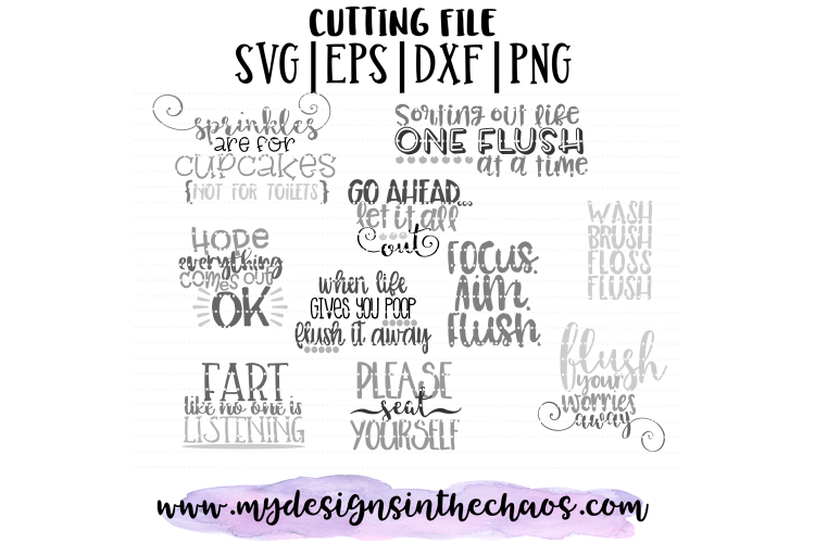 Bathroom SVG | Bathroom Bundle | Restroom Sign | Silhouette } Cricut SVG | PNG EPS DXF