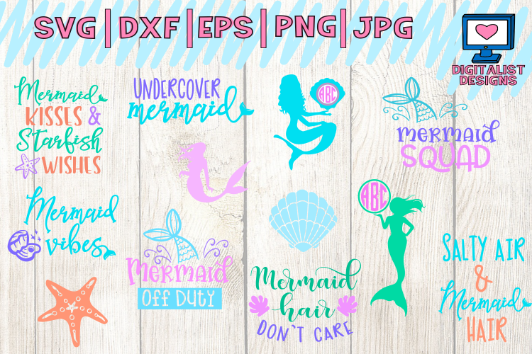 mermaid svg, mermaid party, mermaid tail svg, mermaid silhouette, svg files for cricut, mermaid decor, summer svg, monogram svg