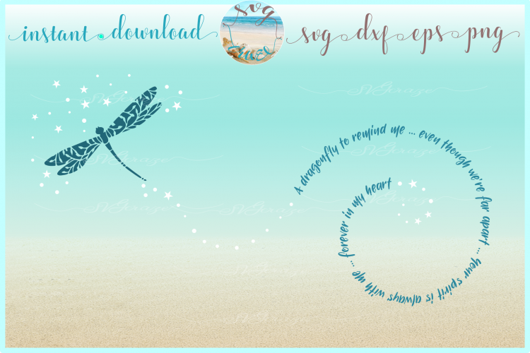 Dragonfly to Remind Me Mandala Zentangle SVG Dxf Eps Png