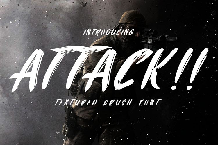Attack Brush Font