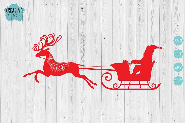 Santa Riding Reindeer svg