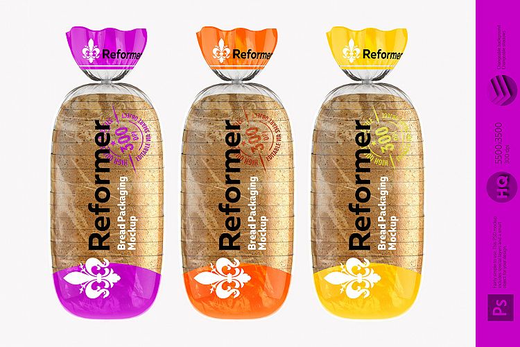 Bread package / 2 Mock-Ups presentation files example image 1